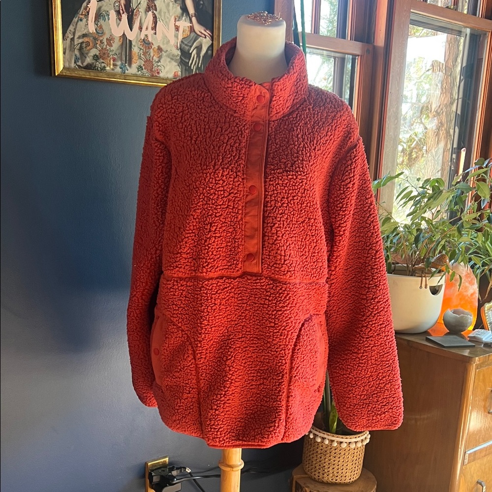 Women's Red Sherpa Hoodie